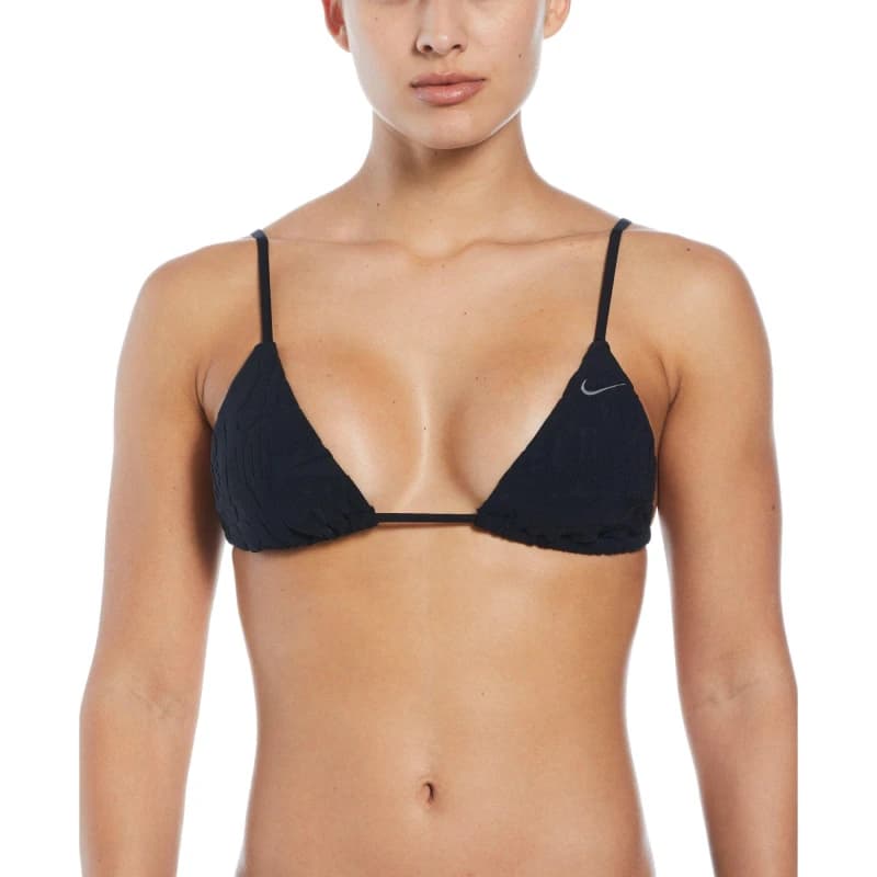 Nike Retro Flow Tie String Bikini Top Black female 8 (XS)