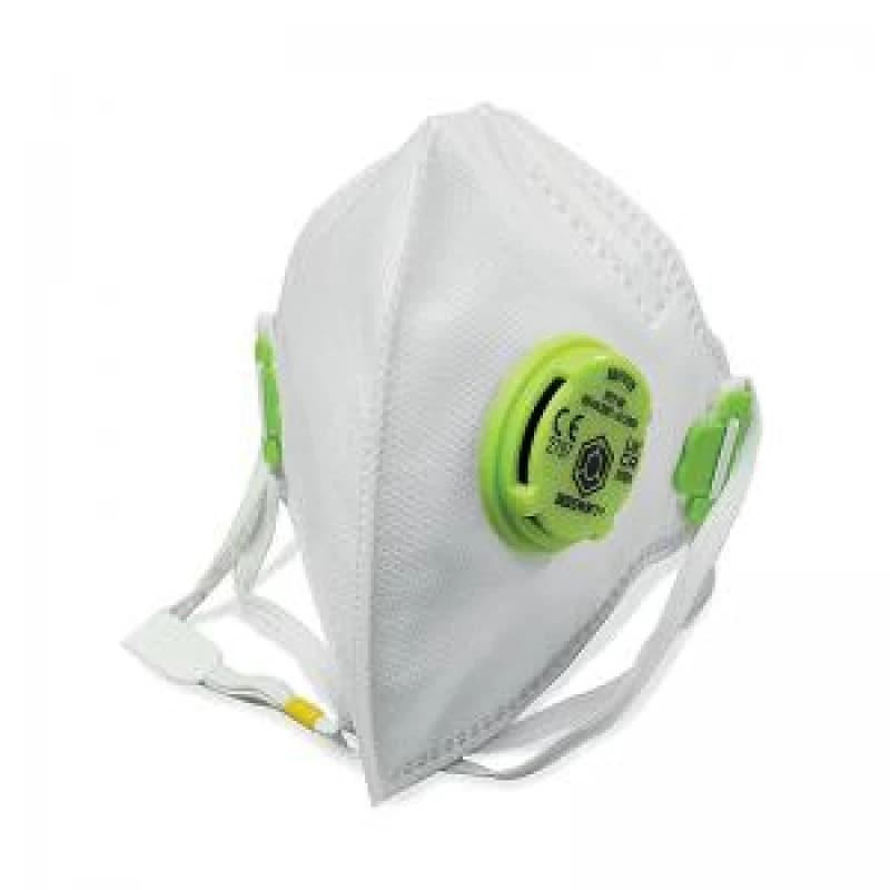 Beeswift P2 Face Mask with Valve Fold Flat White BS039