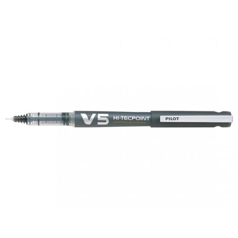 Hi-Tecpoint V5 Refillable Pen Black Pk10 HE1104723