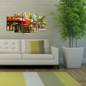 5ABSMDF-92 Multicolor Decorative MDF Painting (5 Pieces)