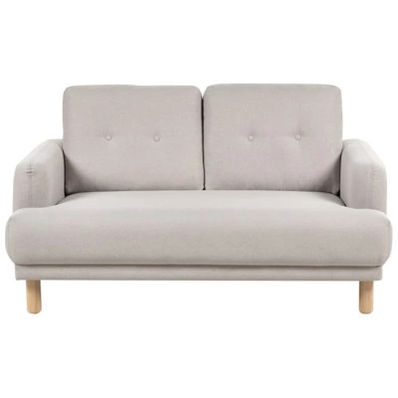 Beliani Sofa 2 Seater Tuve Fabric Taupe