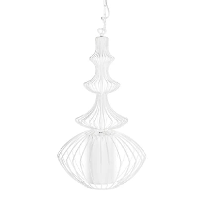 Beliani Pendant Lamp Kolva Metal White