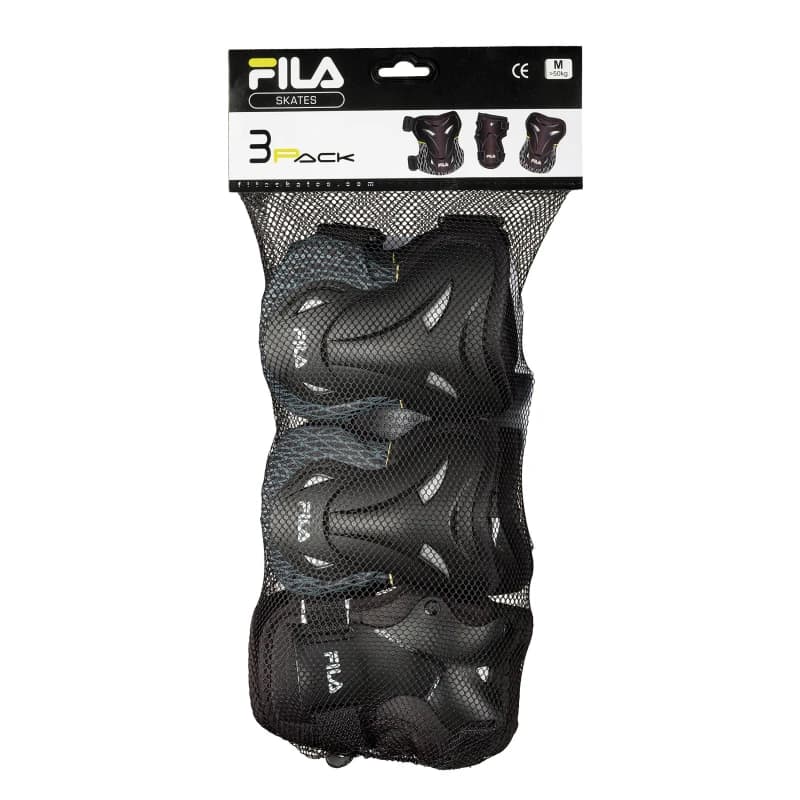 Fila 3 Pack Skate Pads Mens - Black S