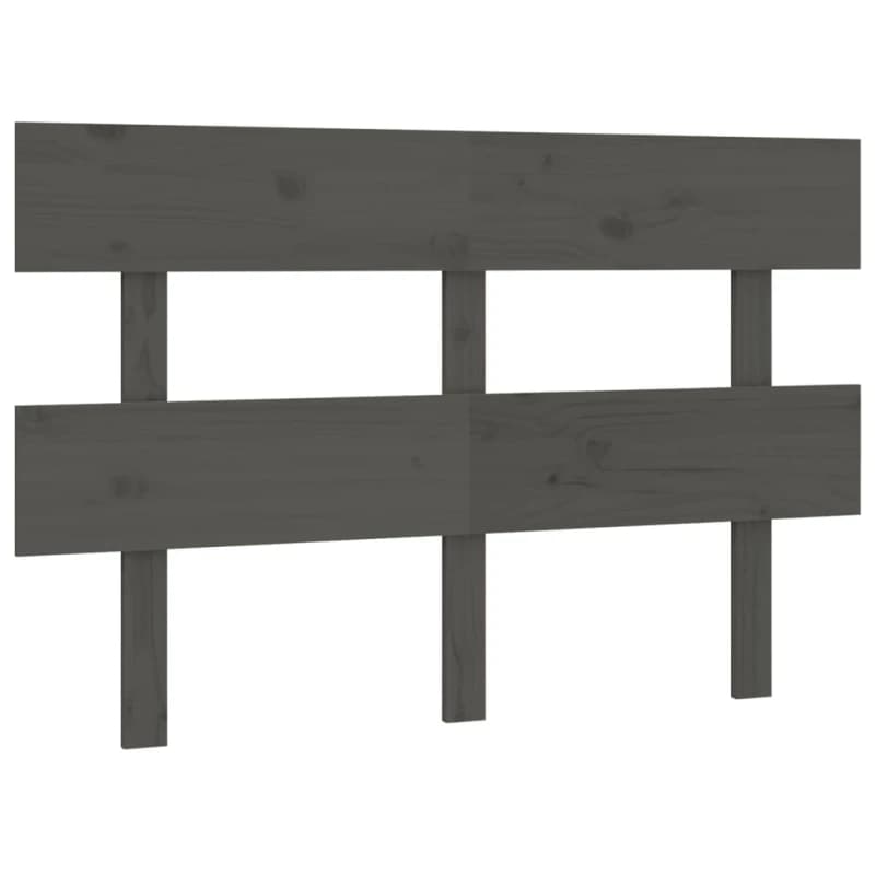 Vidaxl Bed Headboard Grey 124X3X81cm Solid Wood Pine, Grey 819062