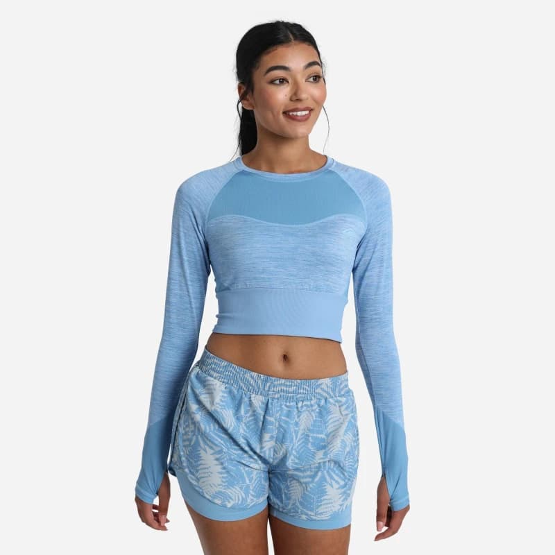 Umbro Pro Training Long-Sleeved Crop Top - Blue Blue 6