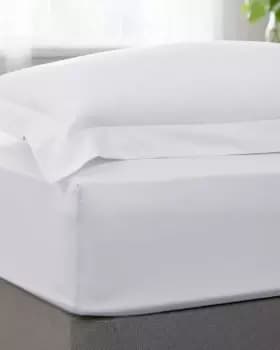 Cotton Traders 200 Thread Count Percale Fitted Sheet in White
