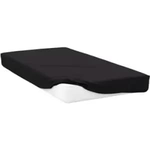 Belledorm Divan Extra Deep Fitted Sheet (Single) (Black) - Black