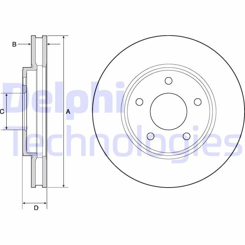 DELPHI Brake disc DELPHI BG4678C