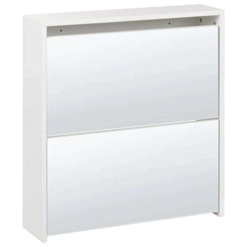 Beliani Shoe Storage Cabinet Midfield With Storage White