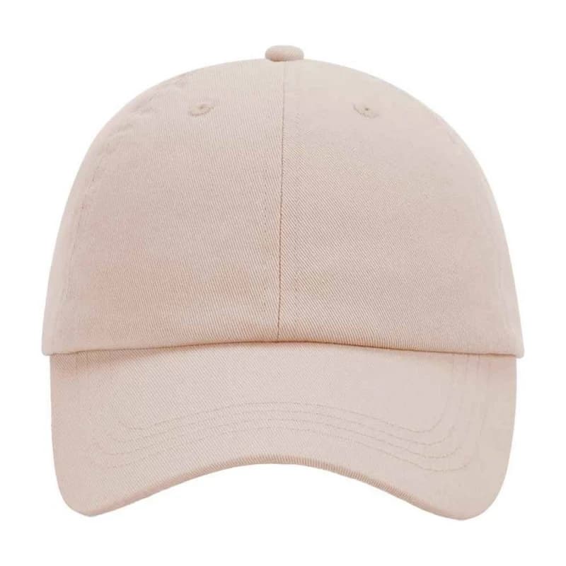 Beechfield 6 Panel Low Profile Baseball Cap in Peach Peach Unisex One Size