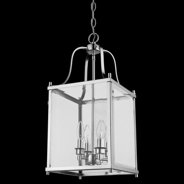 Netlighting New York 4 Light Lanterns Pendant Ceiling Light Silver, E14 CS-P0493