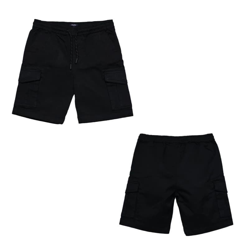 Studio Older Boys Utility Woven Short Black 6 - 7 Years