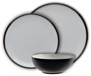 Denby Everyday 12 Piece Dinner Set Black Pepper