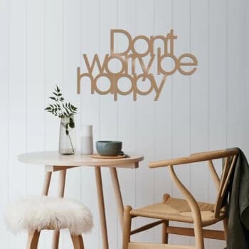Dont Worry Be Happy - Copper Copper Decorative Metal Wall Accessory