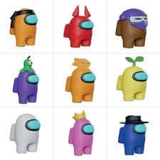 Among Us Blind Pack Assorted Plastic