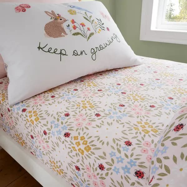 RHS Garden Animals Fitted Sheet MultiColoured
