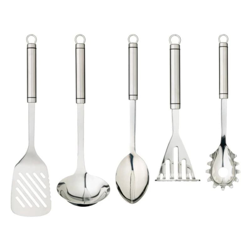 KitchenCraft Set of 5 Professional Stainless Steel Kitchen Utensils in Silver Silver Unisex