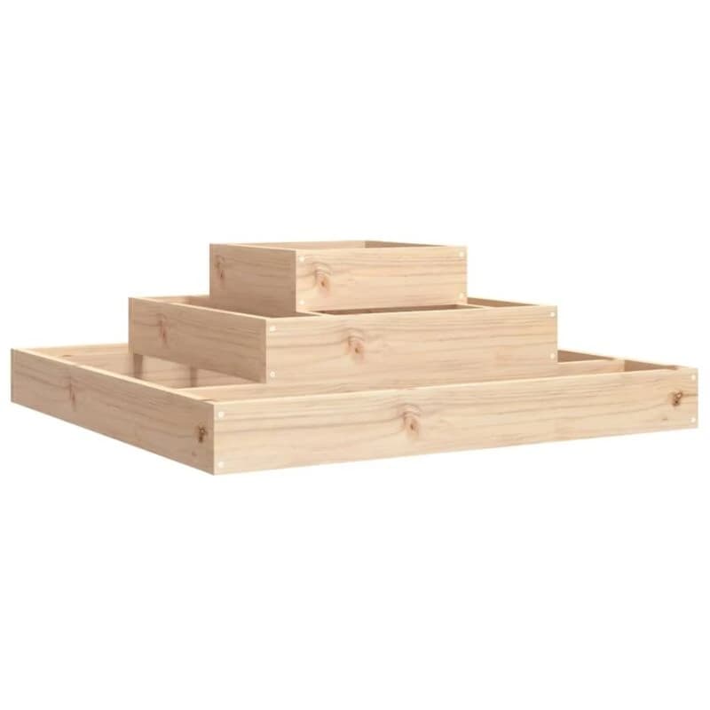vidaXL Planter 80x80x27cm Solid Wood Pine, Brown 823864