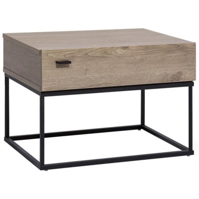 Beliani 1 Drawer Bedside Table Cairo Taupe