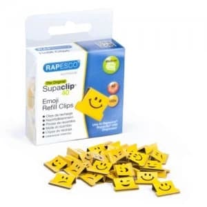 Rapesco Supaclip No. 40 Refill Clips Emojis PK100