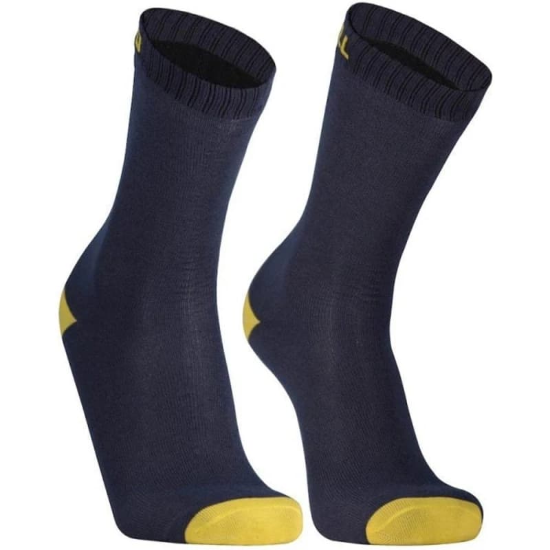 DexShell Ultra Thin Crew Socks Navy Lime Yello unisex XL