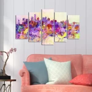 5ABSMDF-3 Multicolor Decorative MDF Painting (5 Pieces)