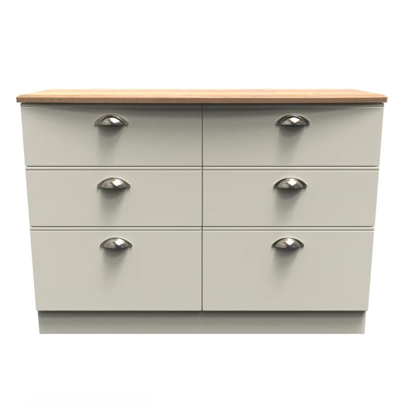 Ready Assembled 2 U Albert 6 Drawer Wide Chest (Ready Assembled) Cream