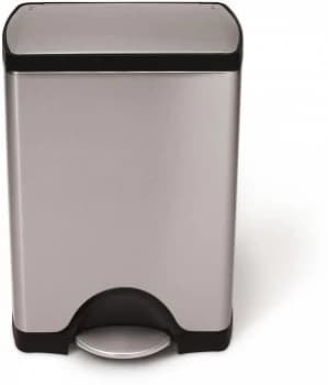 simplehuman 30L Rectangular Pedal Bin Brushed Steel