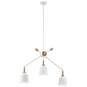3 Light Ceiling Chandelier Pendant Bar Light White, E27
