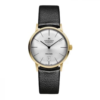 Hamilton Mens Automatic Silver Dial & Black Strap Watch