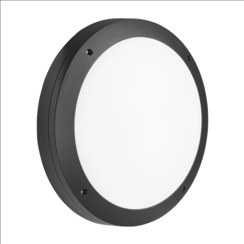 Netlighting LED Round Bulkhead CCT Black 230V IP65 18W Black