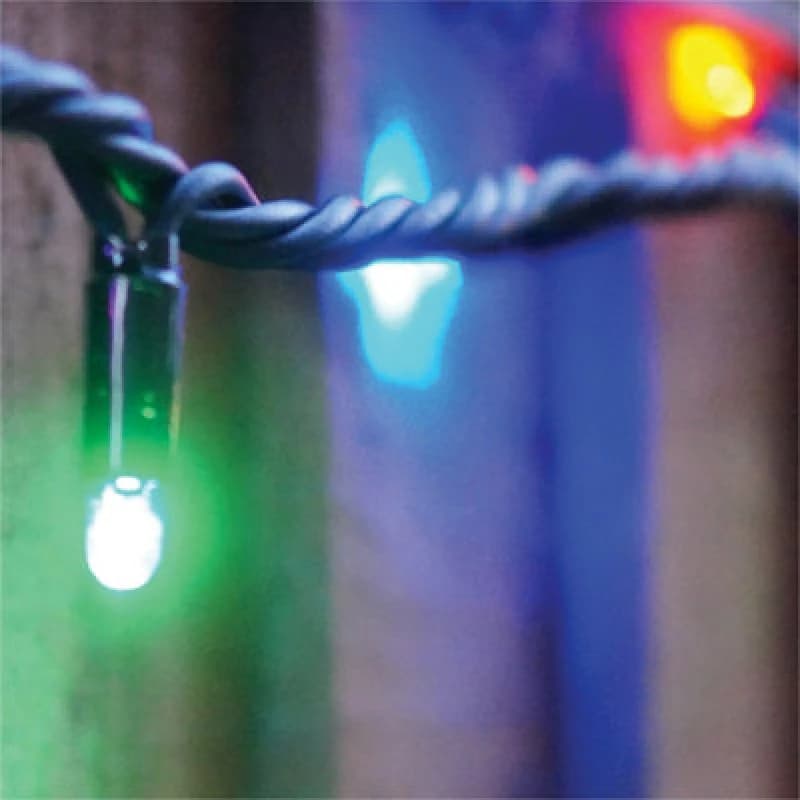 Eagle Connect LED String Lights Black Rubber RGB Flash 5M