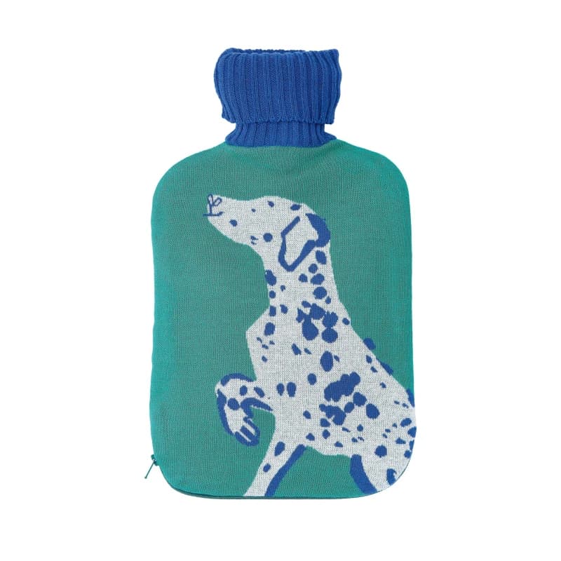 Joules 'Dalmatian' Hot Water Bottle Green