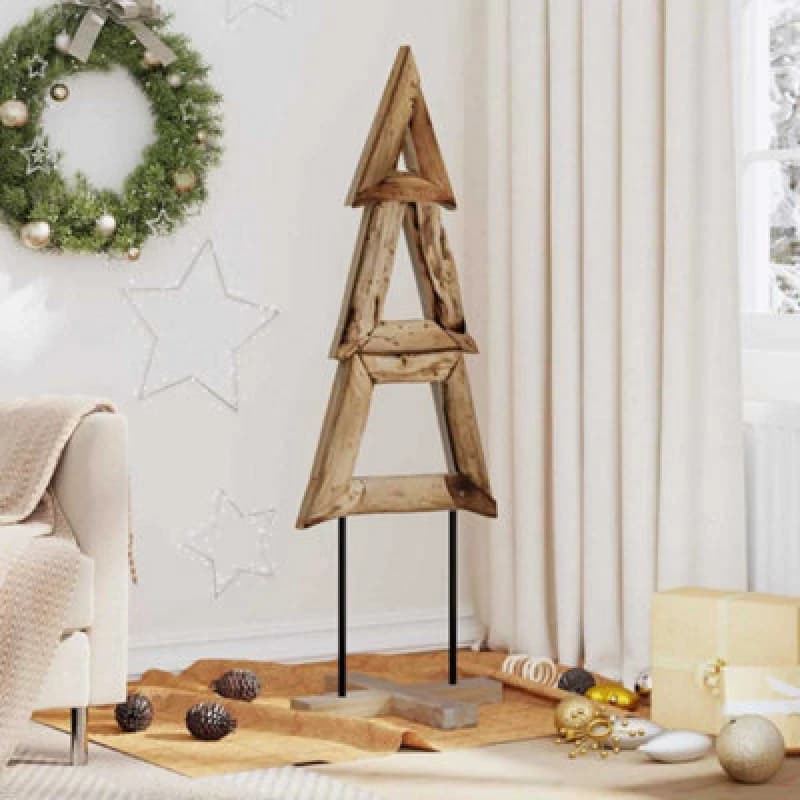 Vidaxl Christmas Tree With Stand Brown 120 Cm Solid Teak Wood