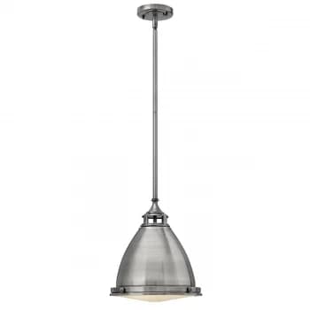 1 Light Medium Dome Ceiling Pendant Polished Antique Nickel, E27