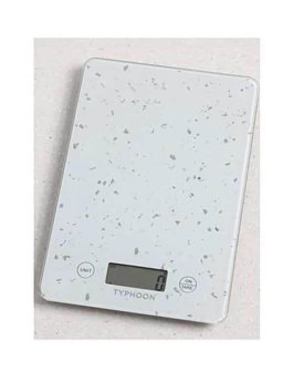 Typhoon Elements Quartz Effect Digital Scales White ONE SIZE