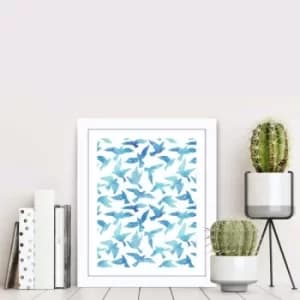 BCT-070 Multicolor Decorative Framed MDF Painting