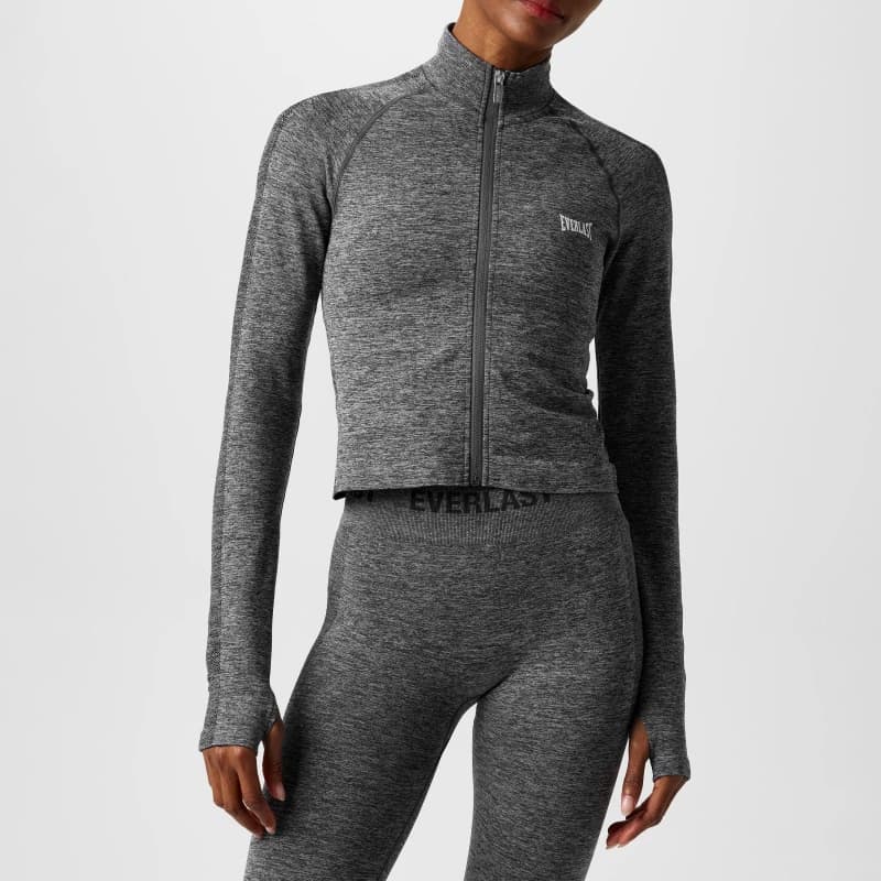 Everlast Seamless Zip Top Womens - Grey Grey 6