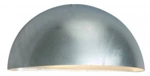 1 Light Outdoor Wall Light Galvanised IP43, E27