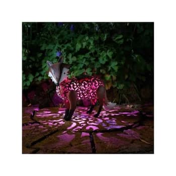 Solar Silhouette Metal Decorative - Fox