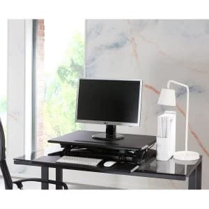 Alphason Height Adjust Desk - Black