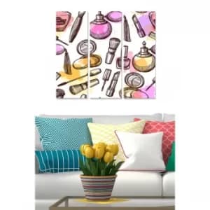 MDFMK6434 Multicolor Decorative MDF Painting (3 Pieces)