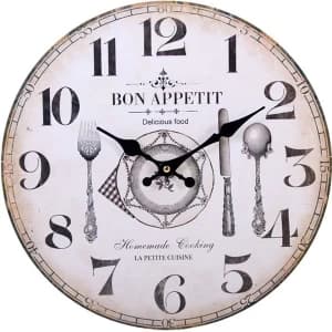 Shabby Chic Bon Appetit Wall Clock