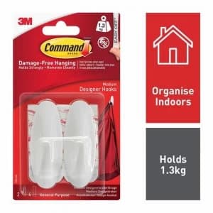 Command Medium Damage Free Hanging Hooks - White