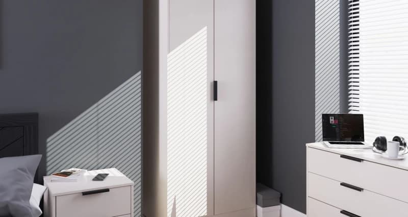 Beijing Tall Plain Wardrobe In Kashmir Ash (Ready Assembled)