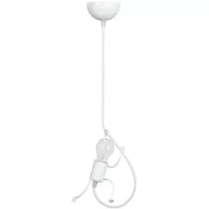 Emibig Bobi White Slim Pendant Ceiling Light 1x E27