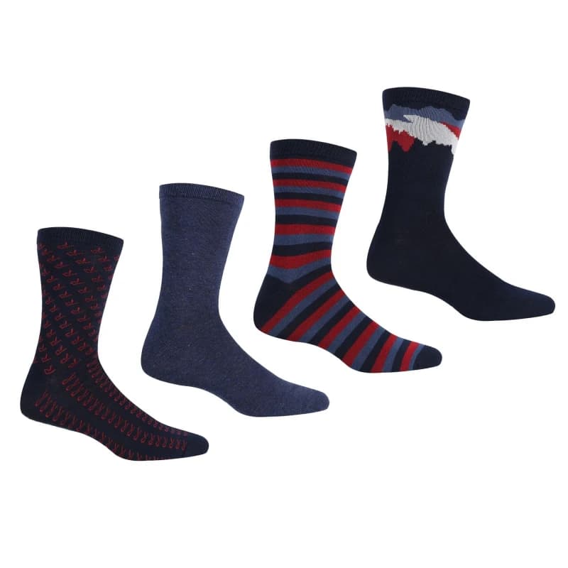 Regatta 4 Pair Lifestyle Sock Blue