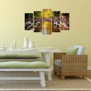 5PMX-078 Multicolor Decorative MDF Painting (5 Pieces)