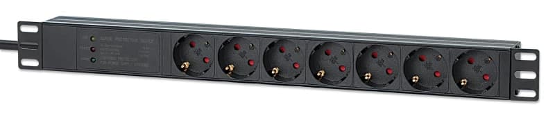 Intellinet 19" 1U Rackmount 7-Output Power Distribution Unit (PDU
