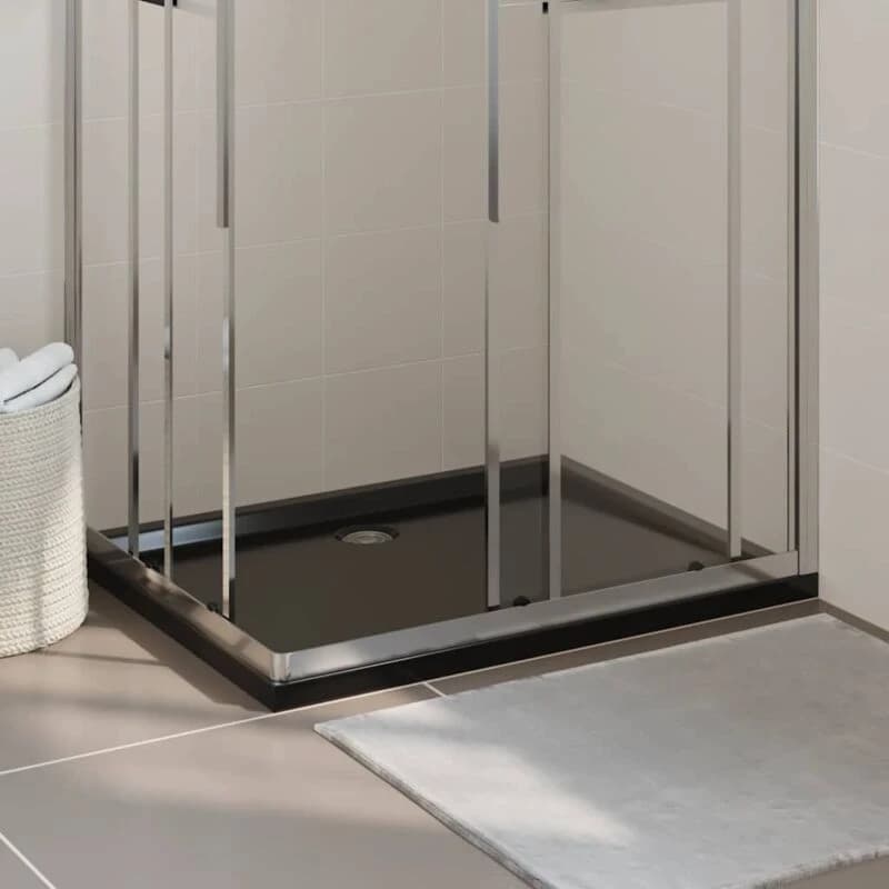 VIDAXL Rectangular abs Shower Base Tray Black 80x100cm Vidaxl 8720286206140